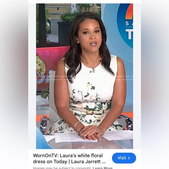 ERIN by Erin Fetherston White and Green Midi Dress - Picture 14 of 14